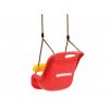 Houpačka pro batolata s bezpečnostním pásem červená