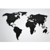 Nástěnná dřevěná MAPA SVĚTA - BAREVNĚ LAKOVANÁ