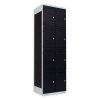 Šatní skříňka 8-boxová, 1970 x 600 x 500 mm - kovová
