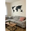 Nástěnná dřevěná MAPA SVĚTA XXL 240x121 cm - BAREVNĚ LAKOVANÁ