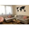 Nástěnná dřevěná MAPA SVĚTA XXL 240x121 cm - BAREVNĚ LAKOVANÁ