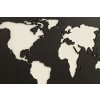 Nástěnná dřevěná MAPA SVĚTA - INVERT - BAREVNĚ LAKOVANÁ