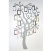 Fotorámeček - Dřevěný strom s rámečky na zavěšení barevně lakovaný multikolor