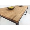 Jídelní kovový stůl ECHT - masivní dub