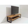 Televizní stolek kovový ECHT - masivní deska DUB