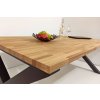 Jídelní stůl kovový X8 - masivní dub