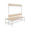 Šatní lavice s věšáky oboustranná, 1800 x 1500 x 830 mm - lamino/kov