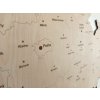 Nástěnná dřevěná MAPA ČESKÉ REPUBLIKY s okresními městy