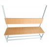 Šatní lavice s věšáky STATIK-15V, 1800 x 1500 x 430 mm