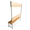 Šatní lavice s věšáky STATIK-15V, 1800 x 1500 x 430 mm