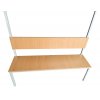 Šatní lavice s věšáky STATIK-15V, 1800 x 1500 x 430 mm