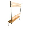 Šatní lavice s věšáky STATIK-15V, 1800 x 1500 x 430 mm