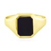 Zlatý pánský prsten s onyxem