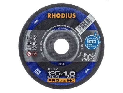 Řezný kotouč 125 x 1,0 x 22,23 mm, XT67
