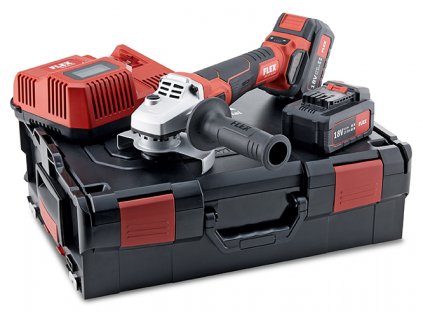 AKU úhlová bruska s variabilními otáčkami a brzdou LBE 125 18.0-EC/5.0 Set