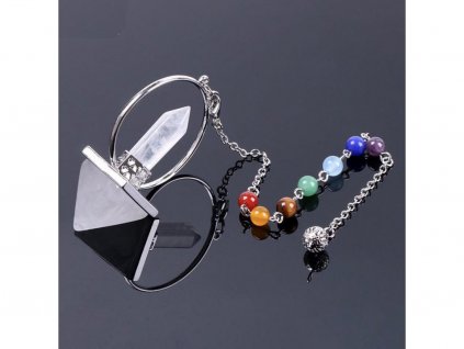 Čakrové kyvadlo pyramida - Křišťál