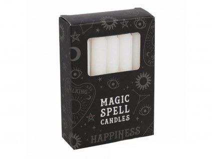 Magic spell candle - malá svíčka bílá, radost - 1ks