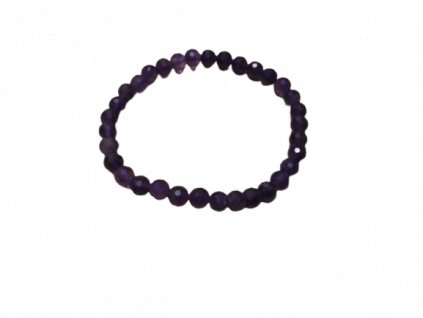 Ametyst náramek - fazetovaný 6mm