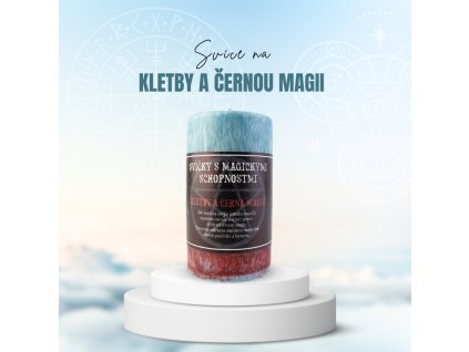 Magická svíčka Kletby a černá magie 10,5 x 6 cm