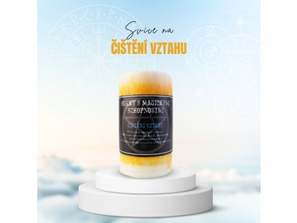 Svíce Čištění vztahu 10,5 x 6 cm - Harmonizace a klid