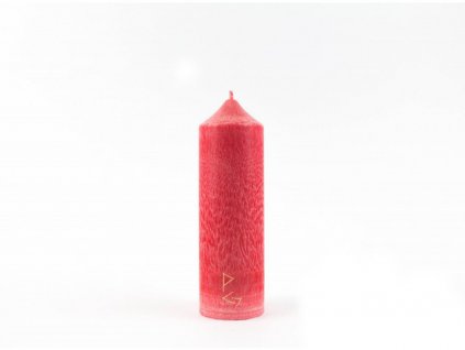 16 x 5 cm - 1.čakra - Čakrová svíce červená