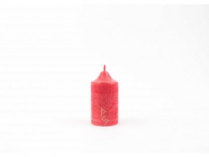 8 x 4,5 cm Rituální svíce červená