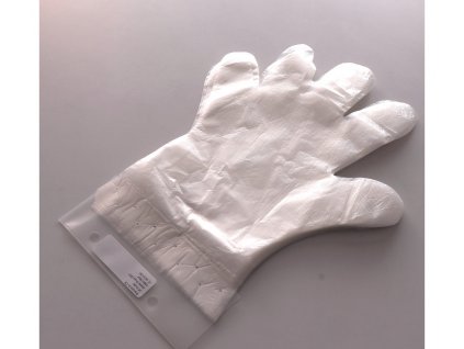 Jednorázové odtrhávací ochranné rukavice PE 100 ks v balení