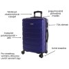 Set of 3 suitcases T-class® 618 matt blue