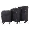 Set of 3 travel suitcases T-class 932, black - model 2024