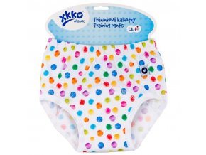 treninkove kalhotky xkko organic watercolor polka dots 6e5