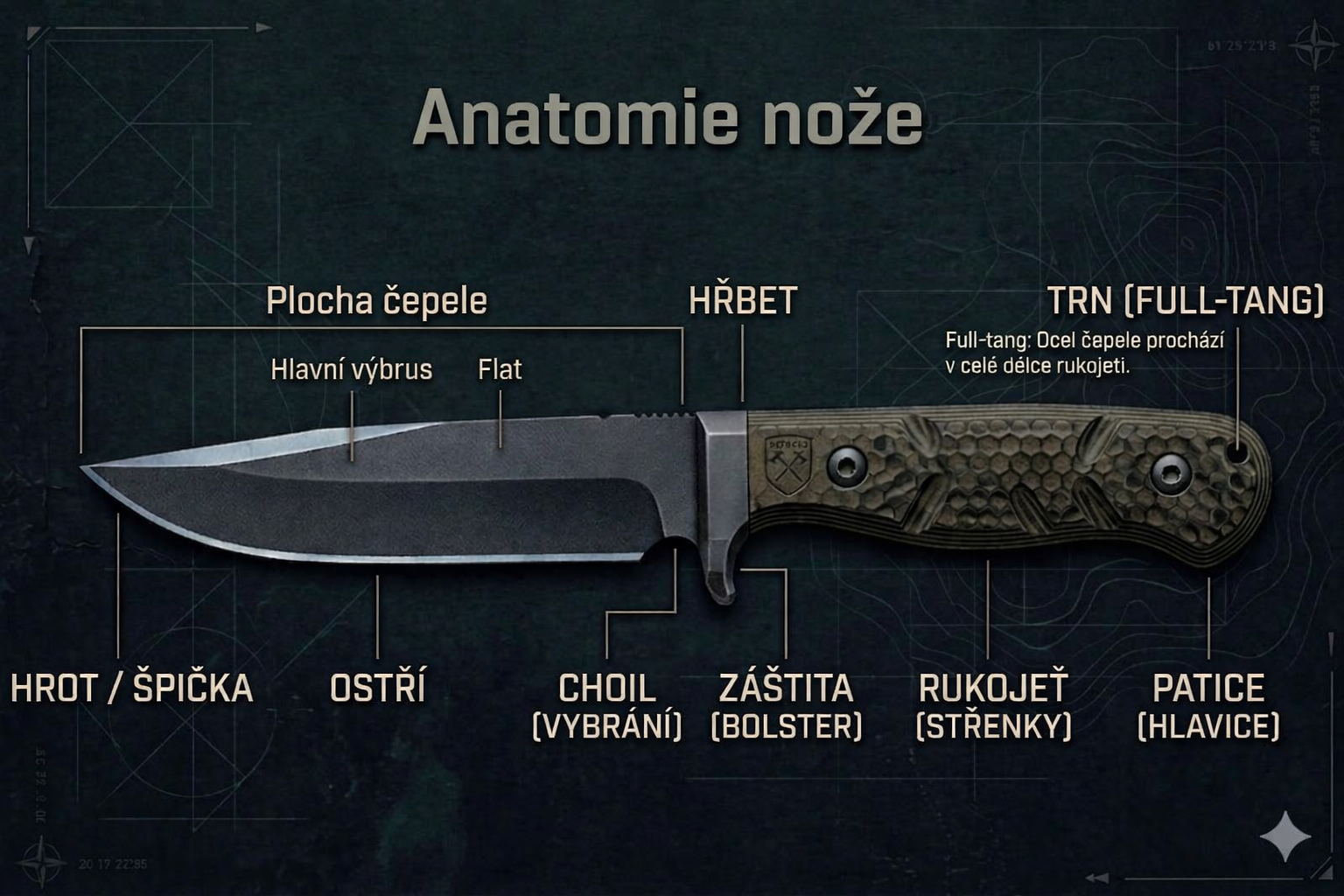 Z čeho se skládá nůž