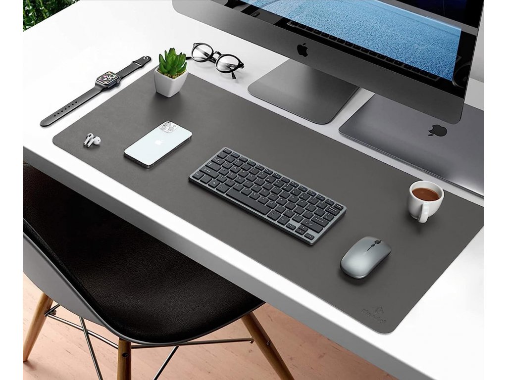 Knodel podložka na psací stůl 90x43, oboustranná, tmavě šedá / černá -  Obchodnawebu