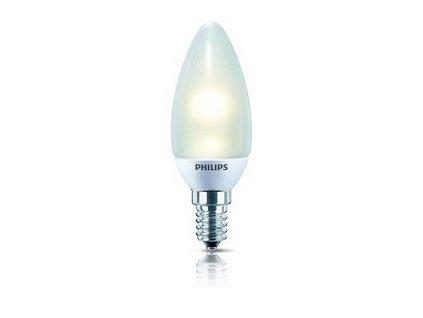 Úsporná LED žárovka Philips Novallure Candle, E14, 2W (EL.17)