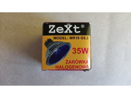 Průmyslová halogenová žárovka ZeXt MR16 - červená, 12V, 35W, G5.3 (EL.17)