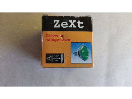 Průmyslová halogenová žárovka ZeXt MR16 - zelená, 12V, 35W, G5.3 (EL.17)