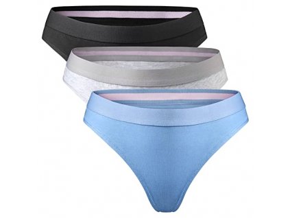 DANISH ENDURANCE Damen Tanga aus Bio Baumwolle 3 Pack (Mehrfarbig (1 x Schwarz, 1 x Grau, 1 x Blau), Small) von DANISH ENDURANCE Mehrfarbig (1 X Schwarz, 1 X Grau, 1 X Blau) Groesse S 1750326991