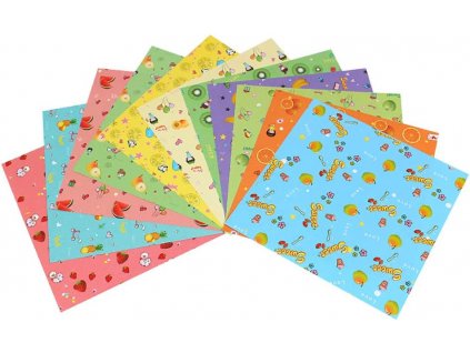 Oboustranný barevný skládací papír Origami (1)