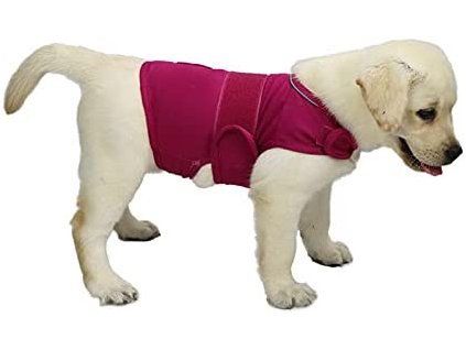 Uklidňující vesta pro psy, ke zmírnění strachu, XL, růžově červená (1)
