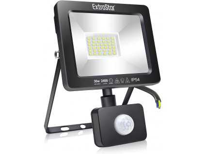 EXTRASTAR 30W venkovní LED reflektor s pohybovým senzorem, IP54, ekvivalent 240W (5)
