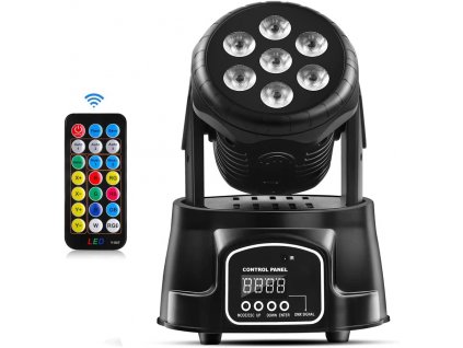 70W Moving Head jevištní LED světlo s dálkovým ovládáním, DMX512, RGBW (3)