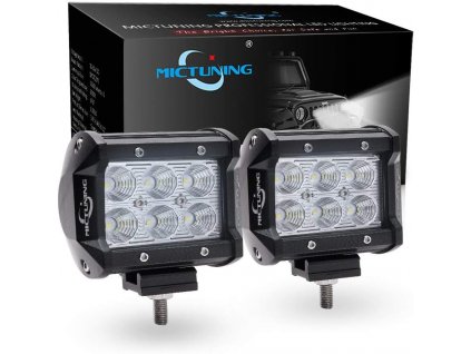 Mictuning 2ks přídavné LED reflektory 2x18W, pracovní světlo (2)