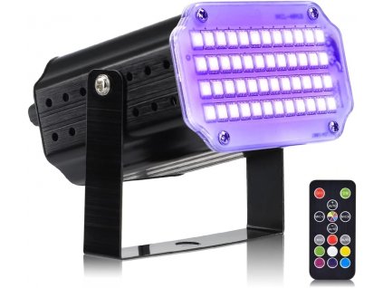 Mini stroboskop světlo 48 LED s dálkovým ovládáním, aktivované zvukem (2)