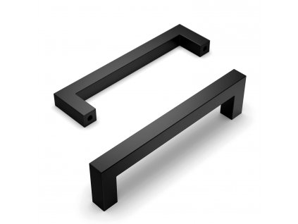 Amerdeco 10ks nábytkových úchytů z ušlechtilé oceli, 128 mm, černé (2)