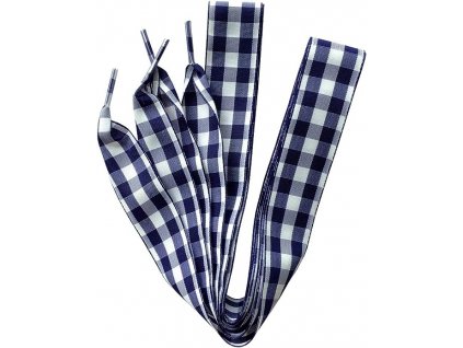 Flyingfish Kostkované tkaničky pro Converse, modré (2)