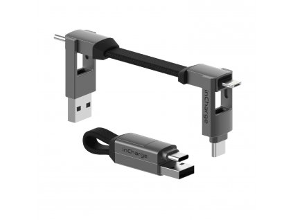 inCharge Rolling Square 6 – kabel USB C, Lightning, USB A (1)