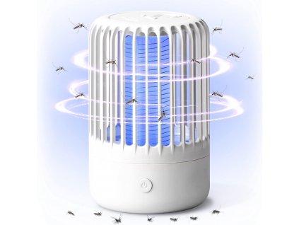 Elektrický lapač hmyzu, past na komáry, 1200 mAh, bílá (2)