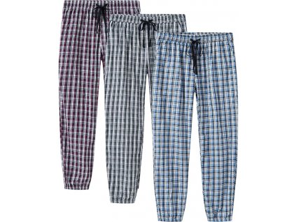 Pánské pyžamové kalhoty kostkované, bavlna (13)