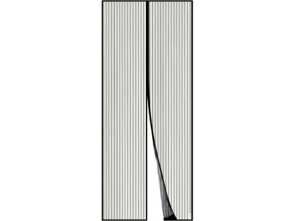 APALUS® Magnetická síť proti hmyzu na dveře, 90×210 cm, černá (1)