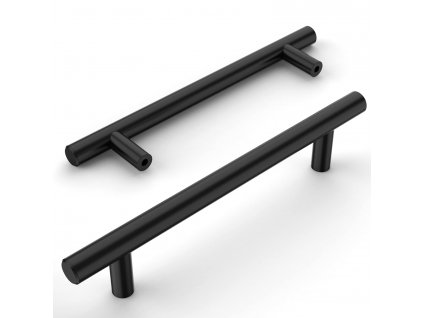 Amerdeco® 20ks nábytkových úchytů, zinková slitina, 128 mm, černá (2)