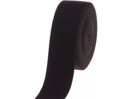 Cotowin Elastický plyšový gumový pásek pro šití, černý, 3m, úplet